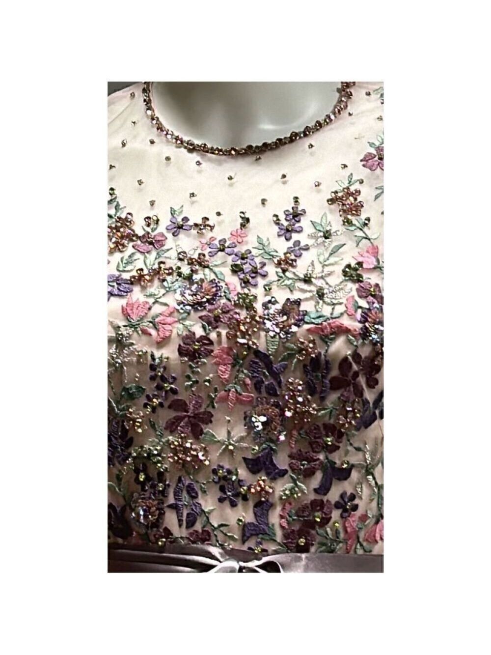 Jenny Packham Effie Floral Embroidered Dress Size 4 (uk 8) - Picture 8 of 15